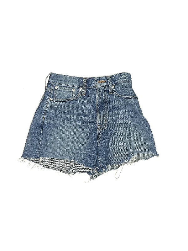 High-Rise Denim Shorts in Medium Wash