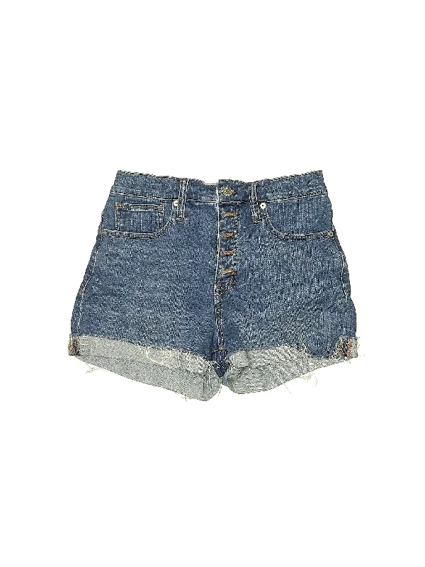 High-Rise Denim Shorts in Medium Wash