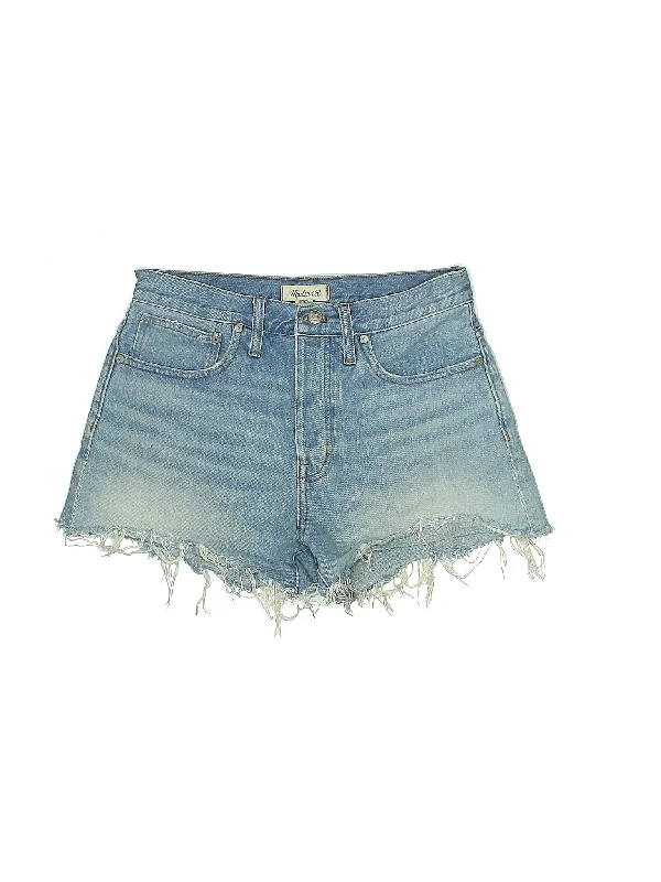 High-Rise Denim Shorts in Medium Wash