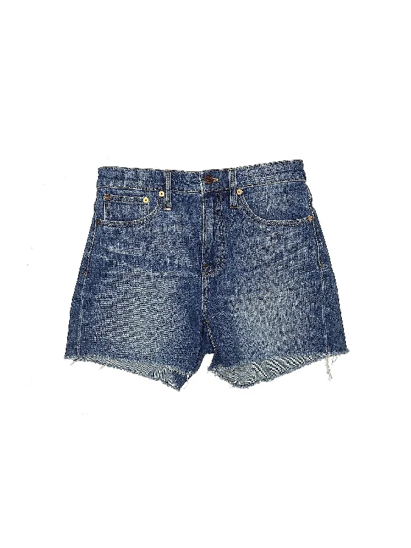 High-Rise Denim Shorts in Medium Wash