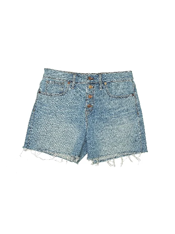 High-Rise Denim Shorts in Medium Wash