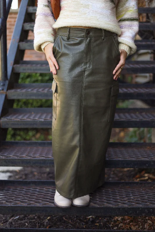 Khaki Green Skirt