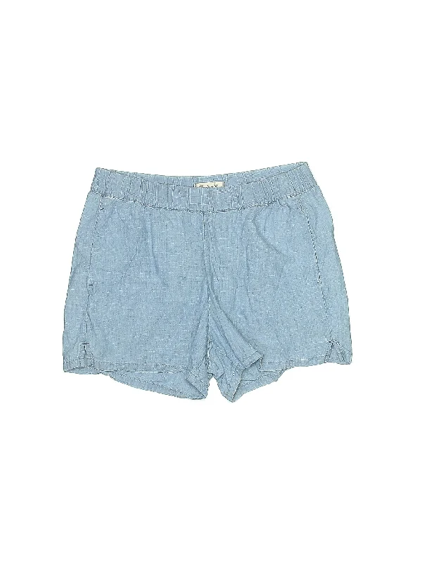 Low-Rise Denim Shorts in Light Wash