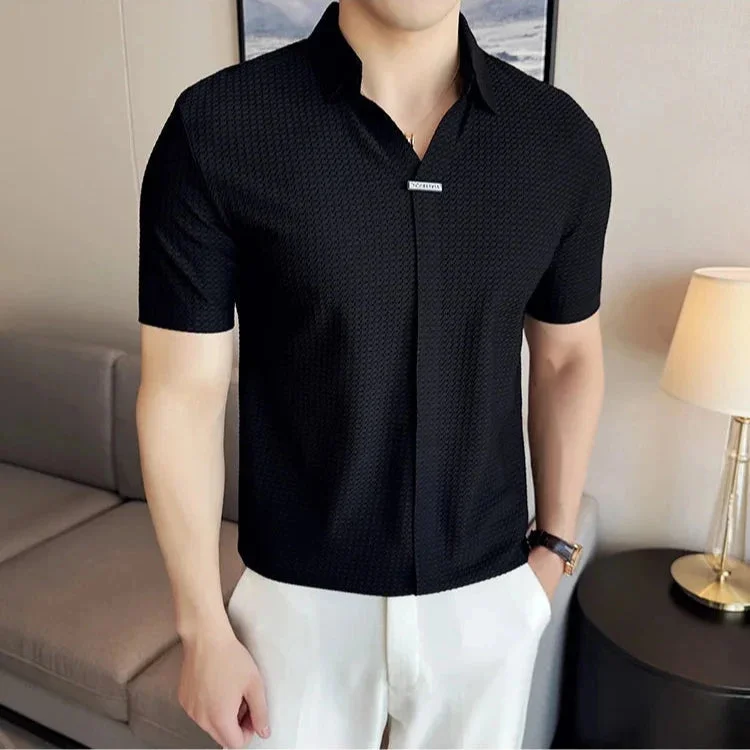 Men's 2024 British Style Waffle Polo Shirt