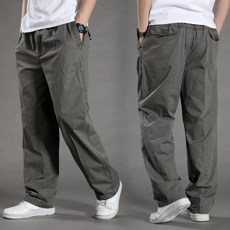 Men's Black Cotton Cargo Pants