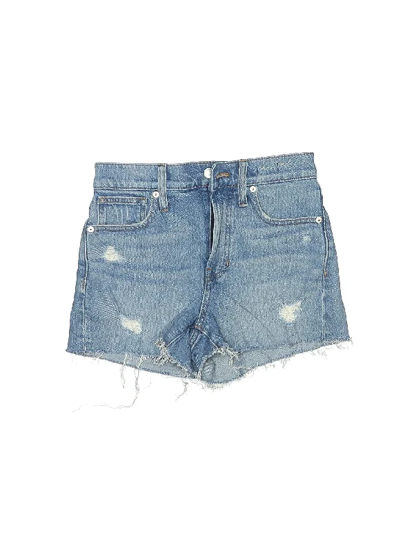 Mid-Rise Denim Shorts