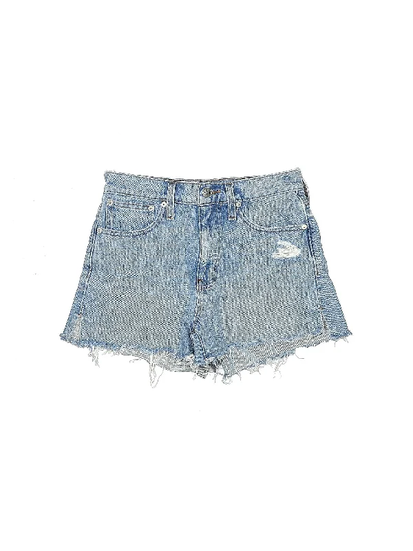 Mid-Rise Denim Shorts