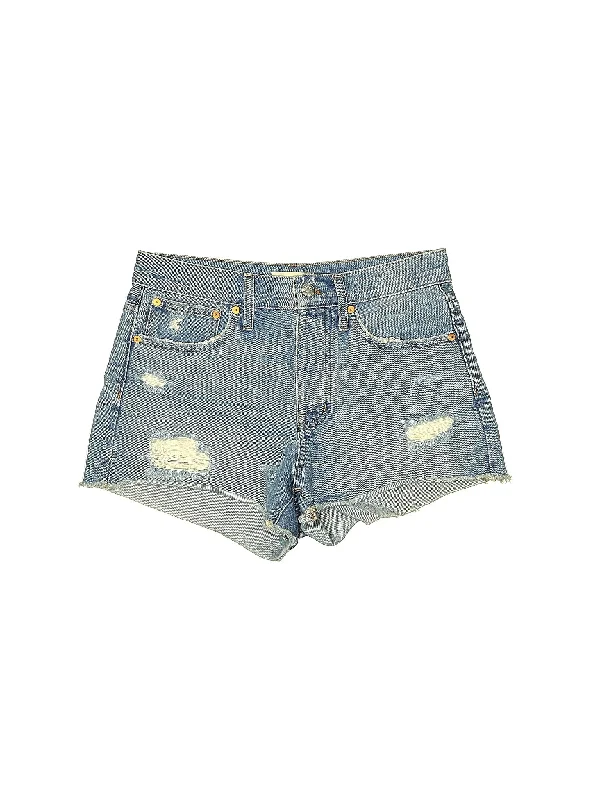 Mid-Rise Denim Shorts