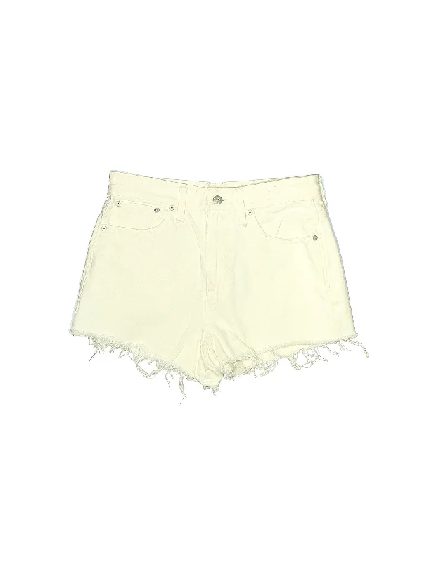 Mid-Rise Denim Shorts in Light Wash