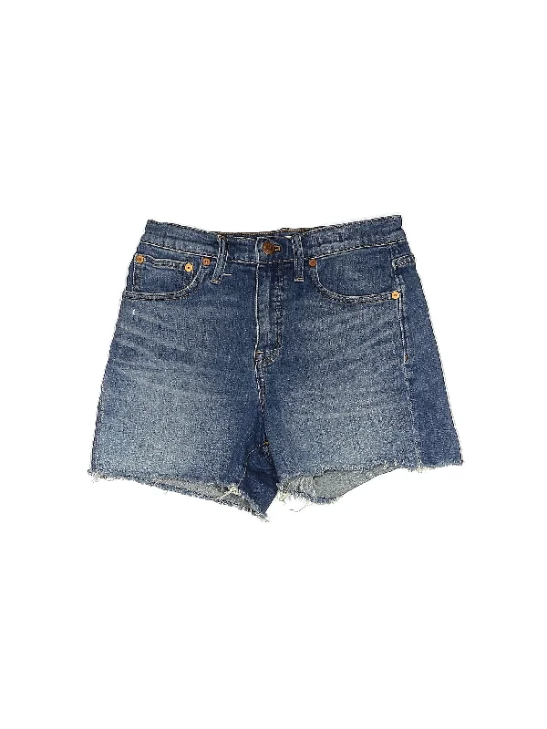 Mid-Rise Denim Shorts in Light Wash