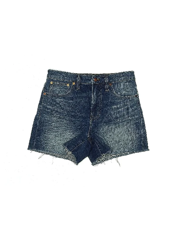 Mid-Rise Denim Shorts in Light Wash