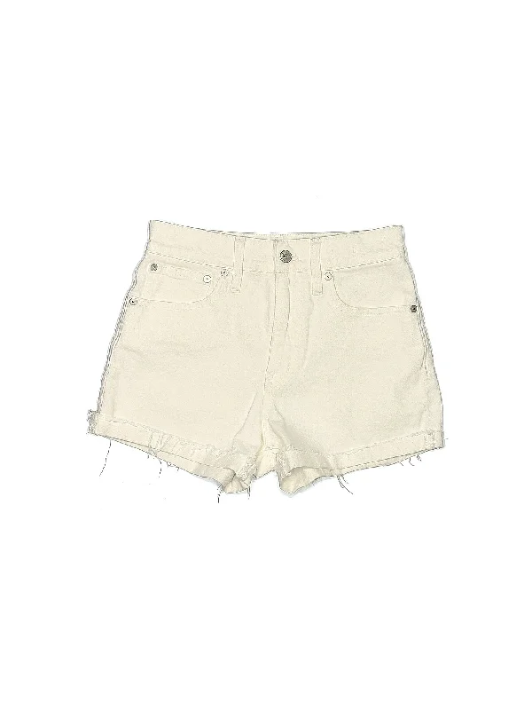 Mid-Rise Denim Shorts in Light Wash