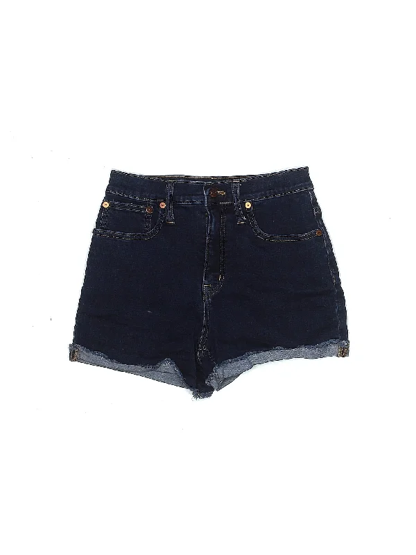 Mid-Rise Denim Shorts in Medium Wash