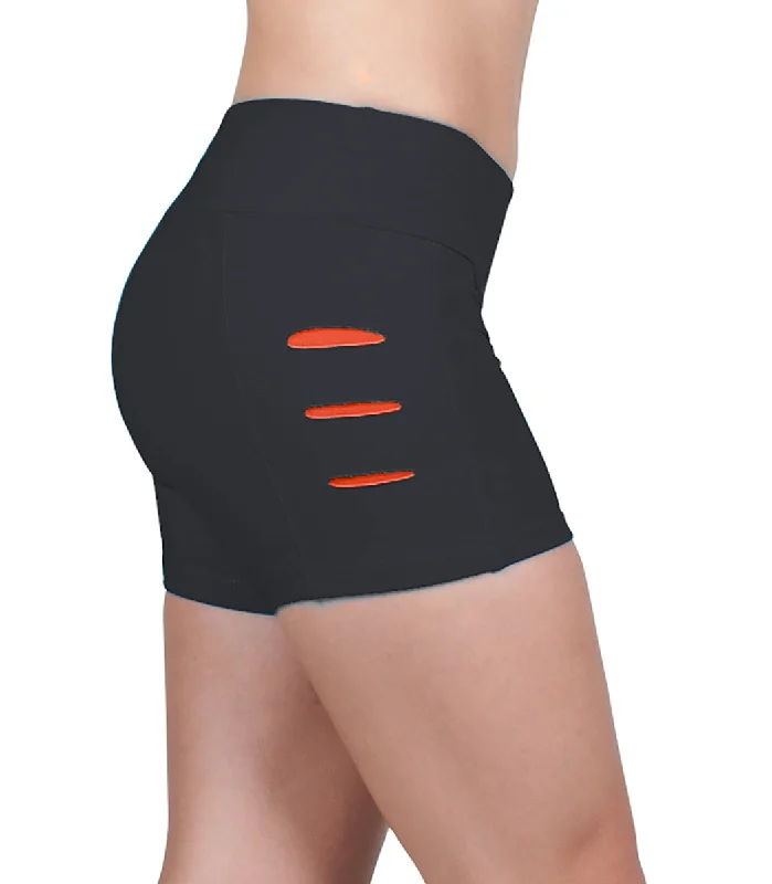 Bia Brazil Activewear Sliced Up Shorts SH2451 Black/Red