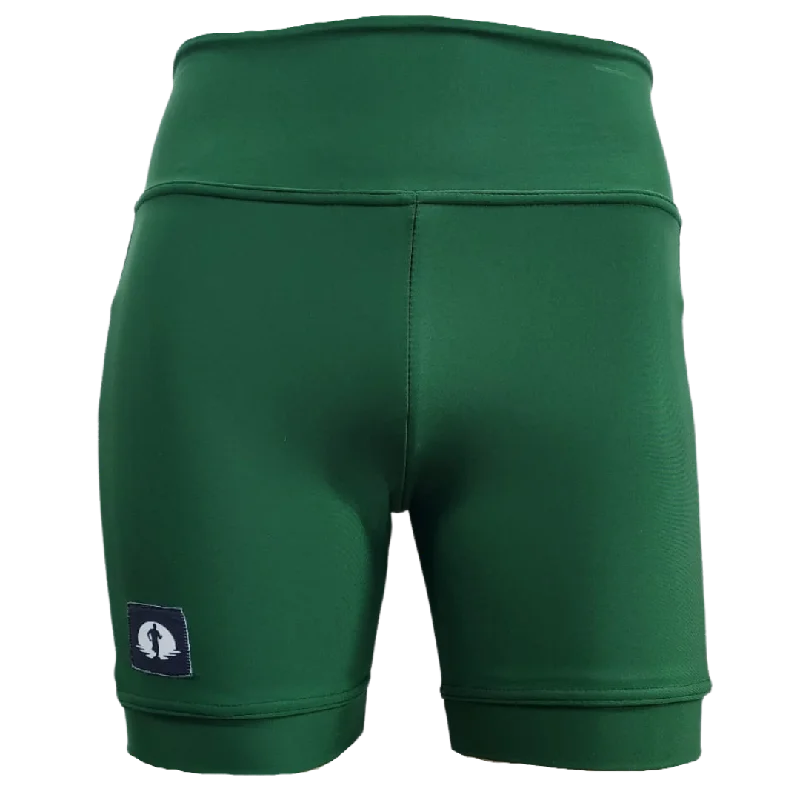 High Waist Funky Pants - Bottle Green