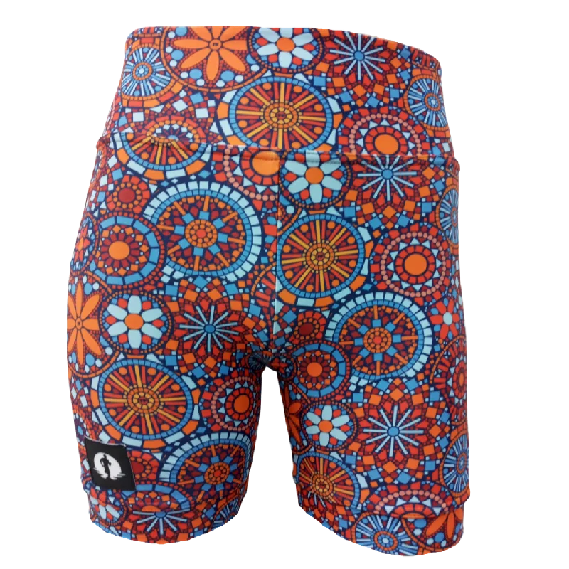 High Waist Funky Pants - Colourful Mosaic