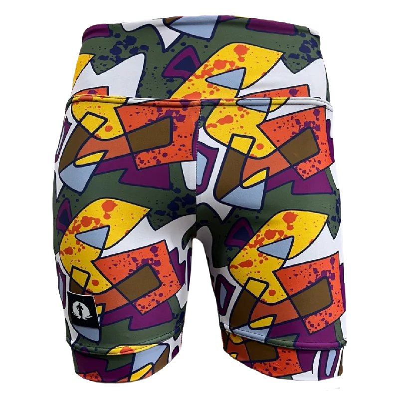 High Waist Funky Pants - Picasso