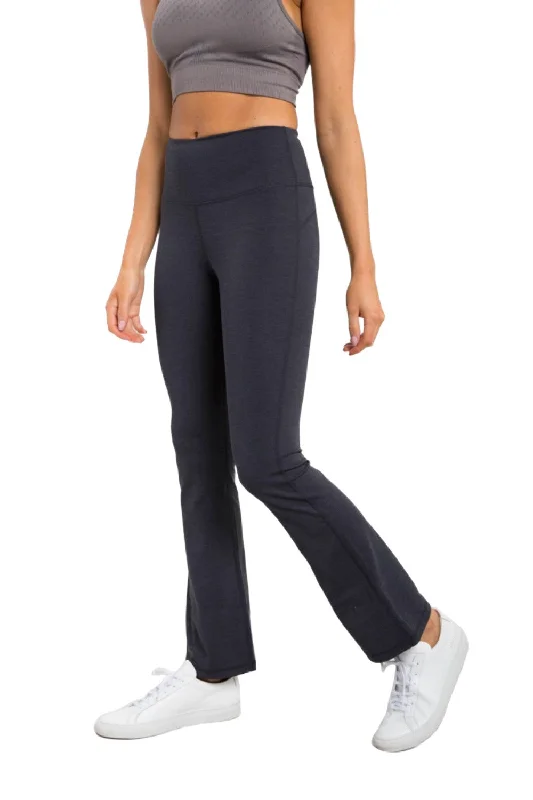 Mono B Flare Swoop Back High-Waisted Leggings APH-A0681 And Plus