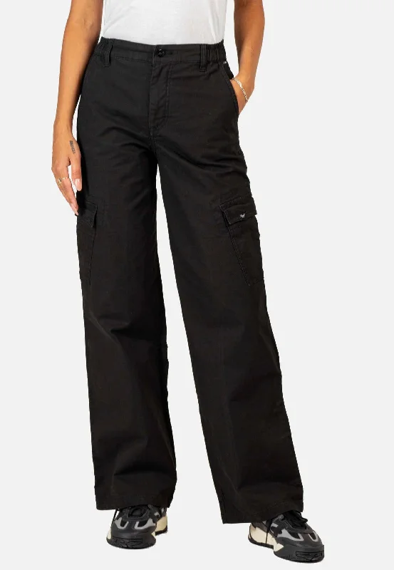 REELL - Women Marusha Cargo Black Canvas - Pants