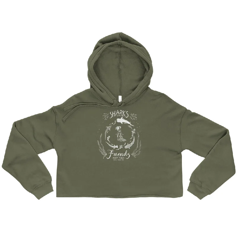 Shark Friends Crop Hoodie