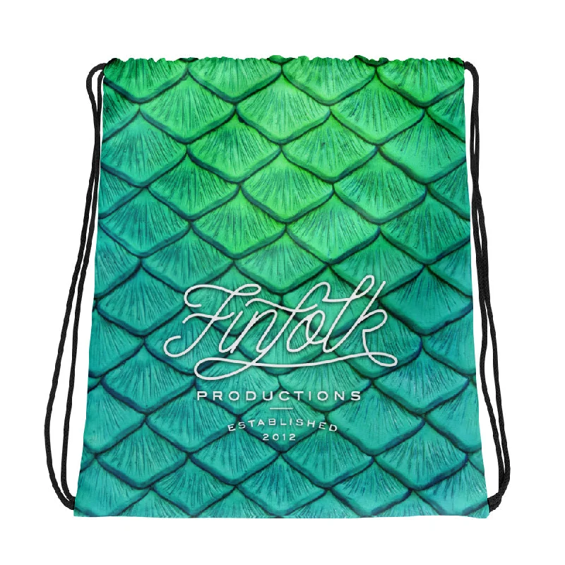 Shoal Green Drawstring Bag